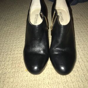 Leather Michael Kors Black Booties Size 7